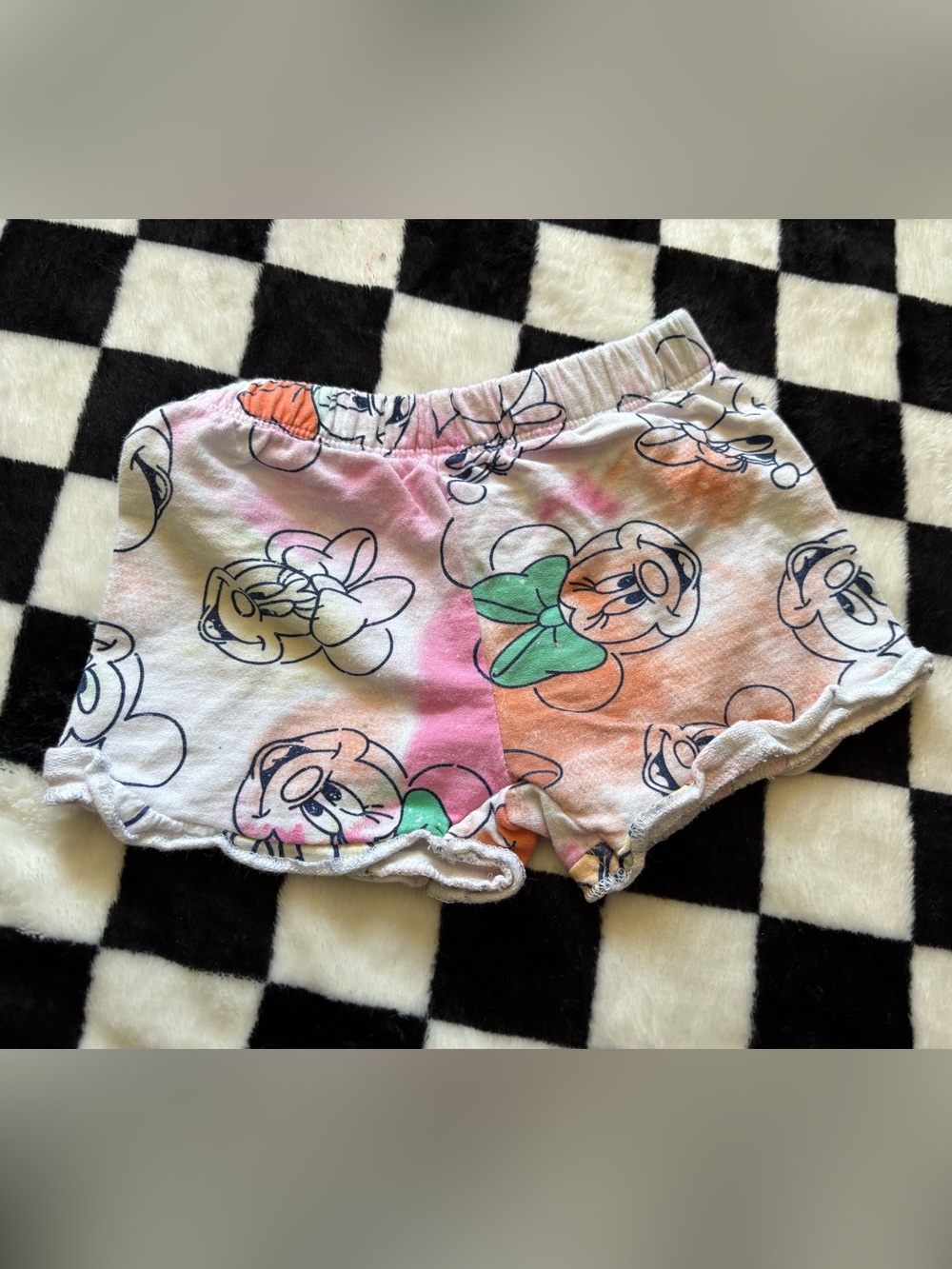 12 month Minnie Mouse shorts 100% cotton